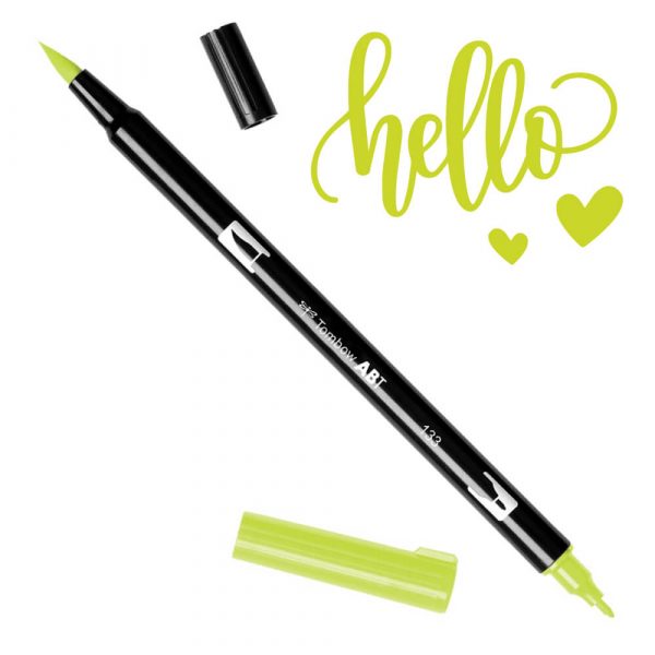 Marcadores Acuarelables Dual Brush Pen Verde 133 Tombow