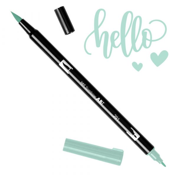 Marcadores Acuarelables Dual Brush Pen Verde Agua 291 Tombow