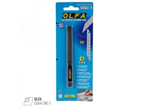 Cuchillo Standar 9mm Acero Inoxidable 30° Olfa