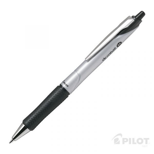 Lápiz Pasta Acroball Cono Metálico Negro Pilot