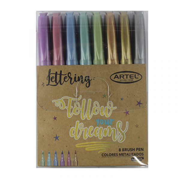Lettering 8 Colores Metalizados Artel