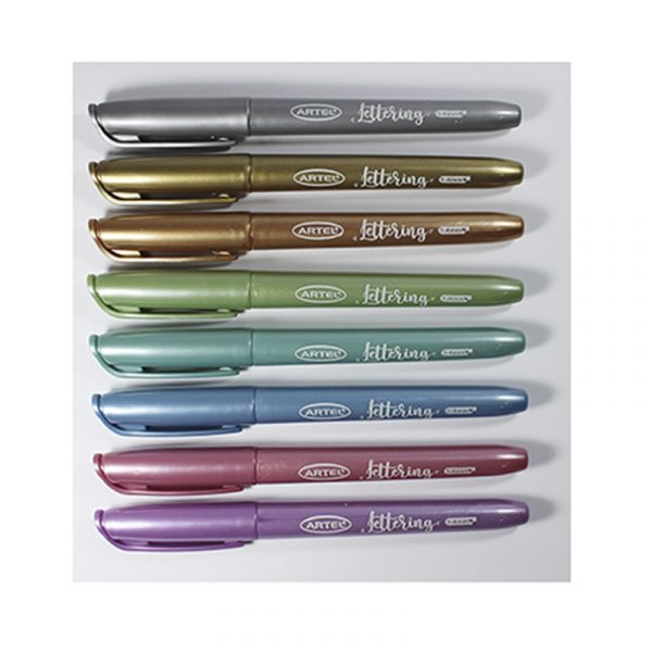 Lettering 8 Colores Metalizados Artel - Imagen 2