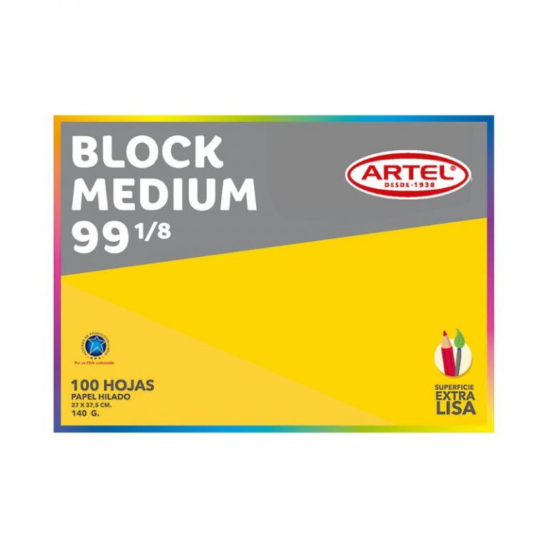 Block Medium 99 1/8 20 Hojas Artel