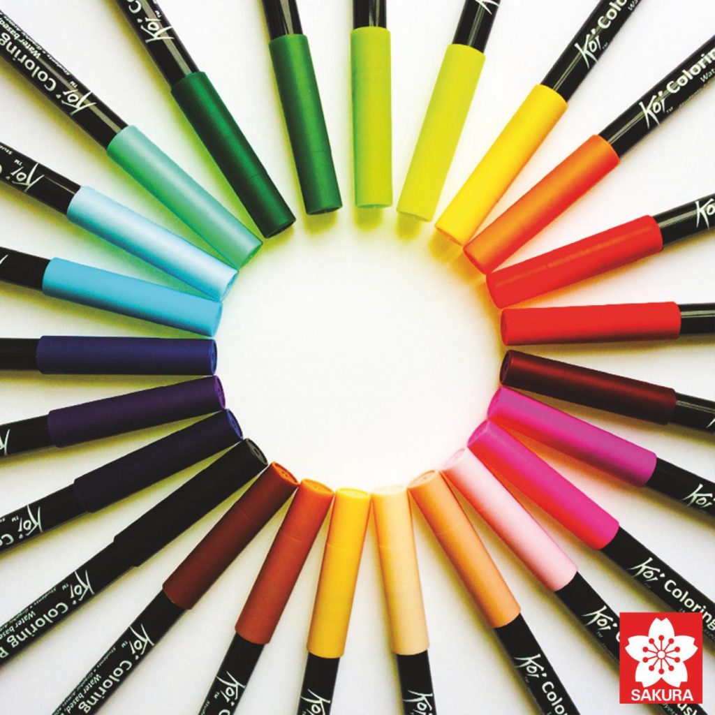 Coloring Brush Pen Sakura Koi - El Rincon de Matta