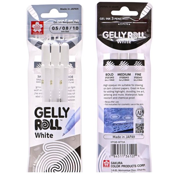 Set 3 Gelly Roll Blanco Sakura