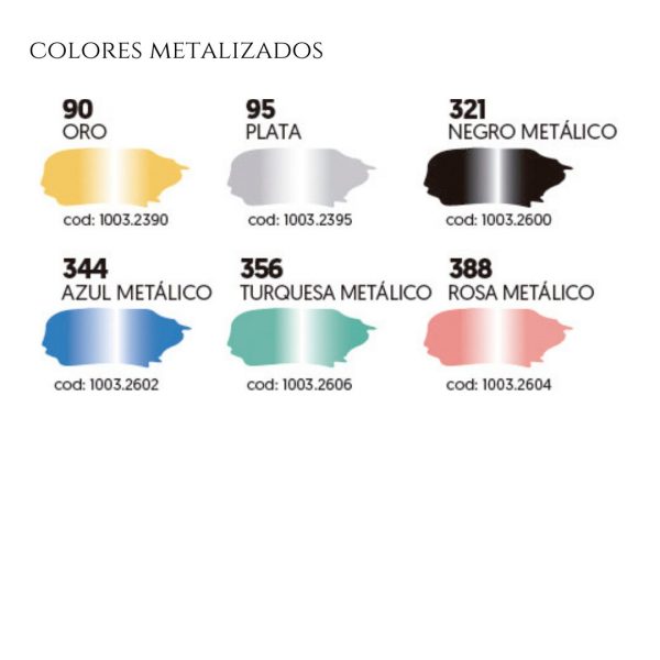Pintura Para Telas Colores Metálicos 60 ml Artel - Imagen 2