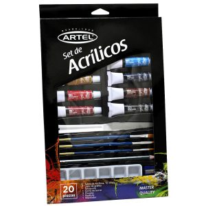 Set 12 Acrílicos más Accesorios Artel