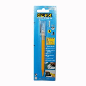 Cuchillo de Arte con Ángulo de 30° Amarillo + 5 Repuestos Olfa