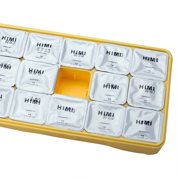 Set Gouache 18 Colores / 30gr (Estuche Amarillo) Himi - Imagen 4