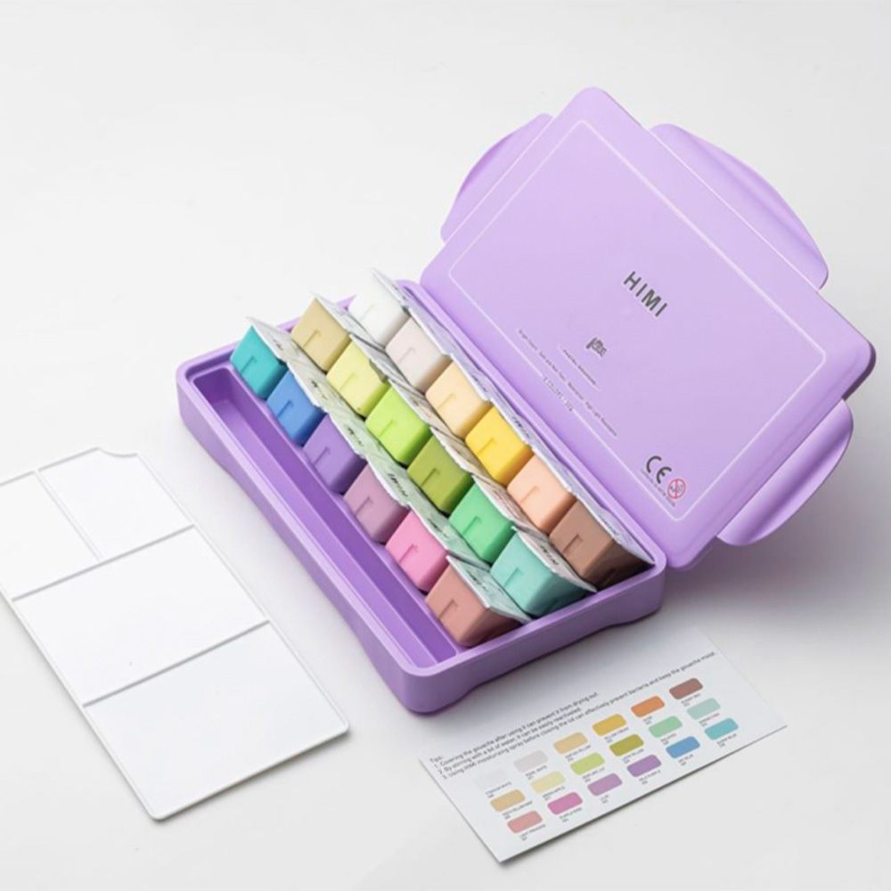 Set 18 Gouache Colores Pastel 30G HIMI - Imagen 3
