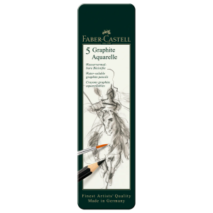 Set 5 Lápices Grafito Acuarelables Faber Castell
