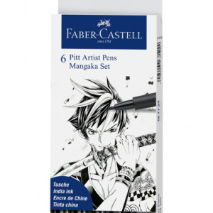 Set Mangaka 6 Tiralíneas Pitt Artist Pen Faber Castell