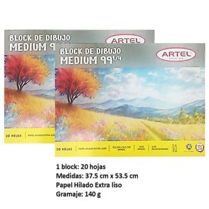 Block Medium 99 1/4 20 Hojas Artel
