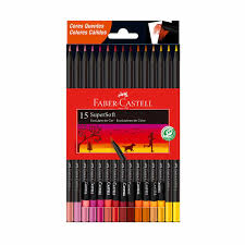 Set 15 Lápices de Colores Cálidos SuperSoft Faber Castell