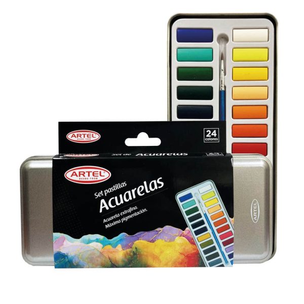 Set Acuarela 24 Colores Artel