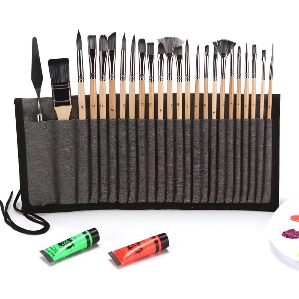 Set 24 Pinceles para Acuarela y Acrilico con Estuche Renart - Imagen 3