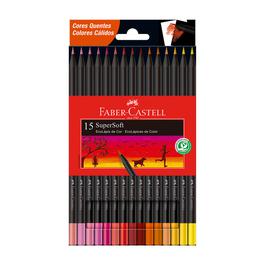 Set 15 Lápices de Colores Cálidos SuperSoft Faber Castell