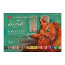 Acuarela 12 Pans Animalistics White Nights