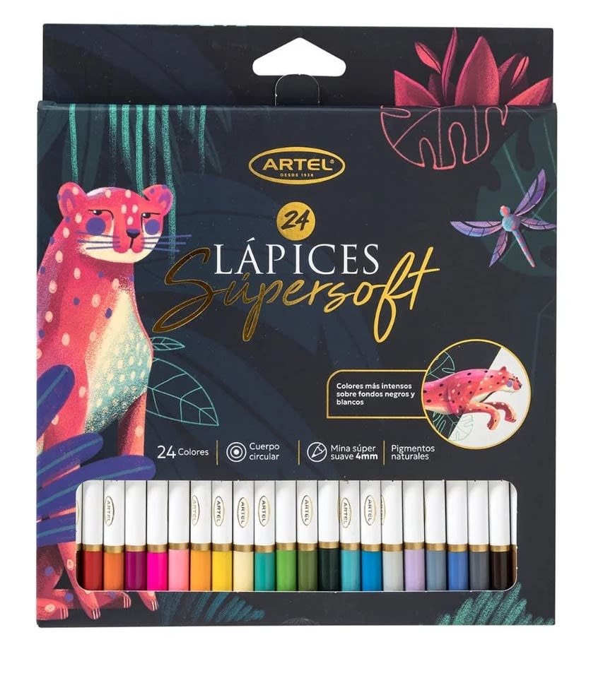 Set 24 Lápices de colores Super Soft Artel