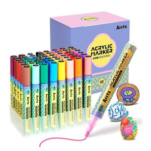 Set 48 Marcadores Acrílicos Punta Redonda ARRTX