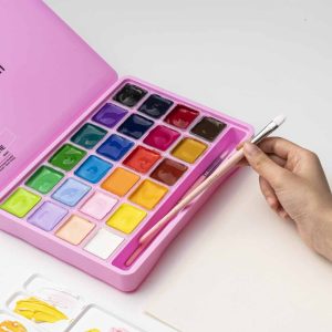 Set 24 Gouache 30gr (Incluye Pincel) Rosado HIMI